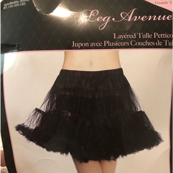 Black Layered Petticoat - Picture 1 of 3